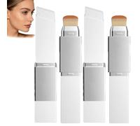 2 en 1 de color cambiante para base de maquillaje, corrector natural, ligero, hidratante, mate, base de maquillaje y corrector, color crema resistente al agua de larga duración (2 unidades)