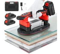 2 en 1 Herramienta de vibración para azulejos sin cables, ventosa potente y 6 velocidades ajustables, 2 baterías de 2500 mAh, 24000 RPM, para instalar azulejos, mármol, vidrio y madera