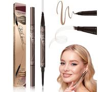 2 en 1 lápiz de cejas impermeable, 2025 Nuevo mágico microblading ojo cervezas Pen 4 lápiz de cejas preciso con punta, lápiz de cejas crea cejas naturales como cabello, el último pluma de ceja