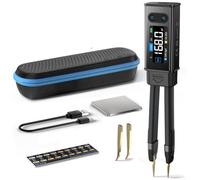 2 en 1 LCR-ST2 100 kHz LCR ESR Meter Tweezer Kit, probador de componentes SMD, prueba de resistencia, inductancia, diodo y condensador, mide voltaje, continuidad y conexión en serie/paralelo (juego 1)