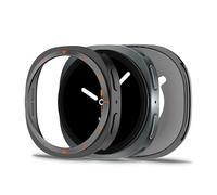 2 en 1 Metál Funda Compatible con Samsung Galaxy Watch 8 40mm PC Dura Anti-Raspado Metál Marco Cobertura Carcasa ultra fino para Galaxy Watch 8 40mm（Sin Protector de Pantalla）