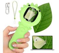 2 en 1 Microscopio & Camara Fotos Infantil, 500x Digital Microscopio Portatil con Enfoque Automático, 2 Megapíxeles Dual Cámara de Fotos, Dinosaurios Juguetes Regalo para Niñas Niños de 3 a 12 Años
