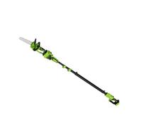 2 en 1 Motosierra de Pértiga, 10 y 8" Mini Motosierra Bateria con Pértiga | Motosierra Eléctrica Inalámbrica Telescopica con Engrasador Automático, 2 Baterías, Sin Escobillas, para Jardinería, Podar