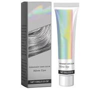 2 en 1 Natural Essence Extract Silver Hair Dye, Natural Essence Extract Silver Hair Dye Cream, Fashion, Non-Stripping y fácil de aplicar para todo tipo de cabello (1 unidad)