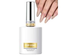 2 en 1 No Wipe Long-Lasting Gel Top Coat | 15 ml Gloss UV Gel Top Top | 15 ml Clear Gel Top Coat - 2 en 1 No Wipe Long Lasting | 15 ml Gloss UV Gel Top Coat | Soak Off Glitter Glue Home Salon