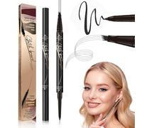 2 en 1 Pen de ceja impermeable, 2025 Nuevo mágico microblading ocular cero placa 4 con punta de cejas preciso, lápiz de cejas crea cejas naturales como cabello, el último día de cejas de microblading