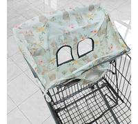 2 en 1 Protector para carrito de la compra y trona, funda universal para asiento de bebé, con bonito patrón y bolsa de almacenamiento para la mayoría de carritos de compras y sillas altas de