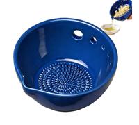 2 En 1 Recipiente Para Pelar Hierbas, Plato Rallador De Ajo De Resina, Recipiente Rallador Ajo Hierbas Con 5 Tamaños Orificios, Plato Ralladors Multifuncional Hecho A Mano Pelar Desgranar Hojas