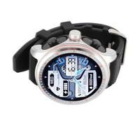 2 en 1 Reloj, Reproducción de Música Llame a Múltiples Deportes Modi de Gran Memoria Smartwatch y Earphones 360x360 Resolución para Caminar (Silver)
