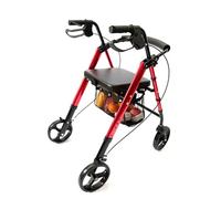 2 en 1 Rollator de silla de ruedas con asiento,Caminador ultraligero con freno de mano,Caminadores de transporte plegables portátiles,Rollator Drive,Aluminio