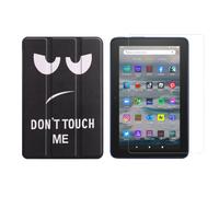 2 en 1 Set para amazonas Kindle Fire 7 12. Gen. 2022 7 Pulgadas Funda + Cristal