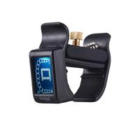 2 en 1 sintonizador de guitarra, clip portátil en sintonizador de guitarra con pantalla LED de luz de fondo y dispositivo de prevención de rotura de cuerda para guitarra eléctrica