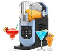 2-en-1 Slushie & Soft Serve Heladera, Máquina de bebidas congeladas sin hielo con pantalla LED, 5 modos predeterminados, Limpieza automática y inicio con un solo toque, para batidos Batidos, Frappes