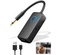 2 en 1 Transmisor Receptor Bluetooth 5.4 Adaptador, Receptor Bluetooth Jack 3.5 mm para Coche, TV, PC, Auriculares y Altavoces, Transmisor de Audio 3,5 Mm AUX para Viaje, Vuelo, Gimnasio