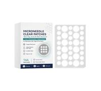 2 en 1 transparente Microneedle Hydrocolloid Parches, 144 Assorted Sizes | Targeted Treatment for Blemishes, Blackheads & Minor Skin Marks, Suitable for Face and Body