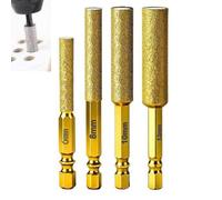 2 en 1 vástago hexagonal Brazing Drive Driling Specialized Hole Trawer, Diamonds Cores Drill Bits, 6/8/10/12 mm Hole Saw Kit, broca de perforación hexagonal para azulejos, metal
