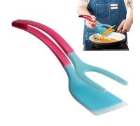 2 en 1spatula Tongs - 30,6 x 8,4 cm Huevo Flipper Tong | Espátula de pinzas, mango ergonómico, utensilios de cocina para filete de pescado, pan, tortitas, tortillas, barbacoa y desayuno