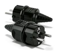 2 enchufes europeos planos, enchufe europeo delgado de 250 V~ 2,5 A, enchufe plano para Europa, enchufe estrecho para viajes, uso doméstico y aparatos eléctricos