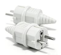 2 enchufes europeos planos, enchufe europeo delgado de 250 V~ 2,5 A, enchufe plano para Europa, enchufe estrecho para viajes, uso doméstico y aparatos eléctricos