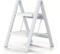 2 Escalones Plegables de 2 , Pedales Antideslizantes, Escalera Plegable, Escalera , Ideal para Cocina y Uso en el Hogar