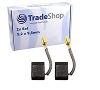 2 escobillas de carbón de 5,2 x 9,5 mm, aptas para martillo cincelador DeWalt D25313K, D25304K, 102481K