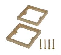 2 espaciadores cuadrados de 10 mm para 1 enchufe individual, placa de marco de extensión de caja profunda con 4 tornillos, adaptador de toma de corriente ABS para interruptor de pared, blanco (dorado)