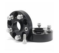 2 espaciadores de rueda para coche (20/25/30/35/40/45/50 mm, PCD 5 x 112 CB, 57,1, adaptador + tapas y pernos) Adaptador Espaciador Rueda Aluminio