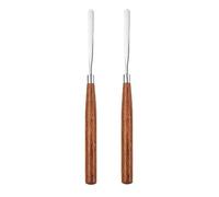 2 espátulas de acero inoxidable para base líquida, barra de agitación de maquillaje, para mezclar crema para el cuidado de la piel o raspar tarros (01)