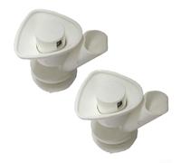 2 espigas de botón para enfriador de agua de 15 a 22 mm con agujero de plástico, repuesto para picnic, bebidas, tanque, manguera de jardín, uso al aire libre, color blanco