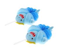 2 Esponjas de Baño para Niños, Malla Suave Forma de Tiburón