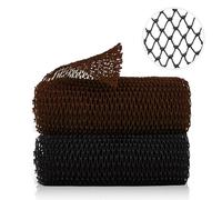 2 esponjas de red africana, red exfoliante africana resistente a desgarros, exfoliante de lufa, limpiador de espalda corporal para ducha, toalla larga de nailon exfoliante para toda la piel, uso