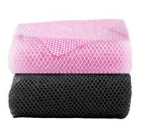 2 esponjas de red africanas, esponjas de red africanas para baño, esponja de red africana auténtica, esponja africana para el cuerpo, exfoliante para la espalda y el cuero cabelludo(negro+rosa)