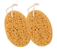 2 Esponjas Exfoliantes Corporales de Baño, Textura Delicada | Polímero Naranja, Secado Rápido, Espuma , Células Muertas, Piel