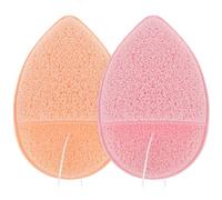 2 esponjas faciales Konjac guantes de baño, almohadillas exfoliantes suaves, reutilizables, para la cara diaria, limpieza profunda de poros, puntos negros, piel muerta, removedor de maquillaje