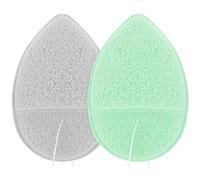 2 esponjas faciales Konjac guantes de baño, almohadillas exfoliantes suaves, reutilizables, para la cara diaria, limpieza profunda de poros, puntos negros, piel muerta, removedor de maquillaje (gris,