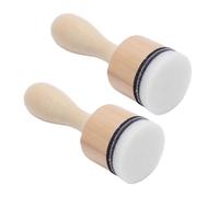 2 Establecimiento de Clip de Tableta de Limpieza de Uñas, Mango de Madera Herramienta Auxiliar sin Toque, para Manicuras con una Lámina de Limpieza de Clavos, un Sello de Agarre