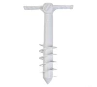 2 estacas para sombrilla con rosca giratoria para postes de sombrilla de 22 a 32 mm, ancla de arena con gancho para colgar para playa, camping, pesca, uso al aire libre