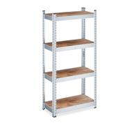 2 estanterías pesadas madera, 4 niveles, estantería despensa/sótano/garage
