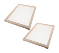2 estantes apilables de madera para secar hierbas con malla fina de doble capa para colgar hojas de té y plantas medicinales, almacenamiento de cocina que ahorra espacio, 16.9 x 11.8 pulgadas