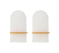 2 estantes de pared de madera multiusos modernos con diseño de arco iris, estantes flotantes para decoración de sala de estar y dormitorio