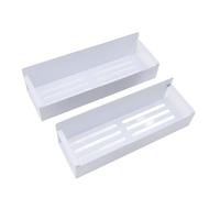 2 Estantes Magnéticos de Acero al Carbono para Condimentos, Cesta Magnética Versátil con 4 Ganchos Extraíbles, Estante Magnético para Salero, Aceite de Oliva, Condimentos (Blanco)