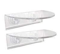 2 estantes para plantas de ventana, estantes de acrílico transparente con ventosas fuertes, estante de ventana resistente para plantas, maceteros suculentos, macetas de hierbas, plantas de interior, e