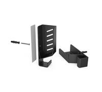 2 estantes universales de montaje en pared para routers, televisores, cajas, portátiles, interruptores de red, módems, en color negro, soporte de dispositivo multiusos