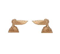 2 estatuas de ángel arca arrodillada, réplica del modelo histórico del Arca del Pacto, figura conmemorativa religiosa para interiores y exteriores, accesorios de película, 9.4 pulgadas de largo, color