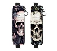 2 estuches impermeables para lápices de gran capacidad, con estampado de flores de pavo real, con cremallera, organizador para adolescentes, niñas, adultos y estudiantes, Multicolor 14, Talla única