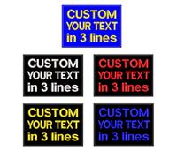 2 Etiquetas de Número Militar Personalizadas, Parches de Identificación de Nombre Bordados Personalizados, Gancho y Bucle o Insignias Tácticas Para Planchar Para Ropa, Mochilas(3 Líneas)
