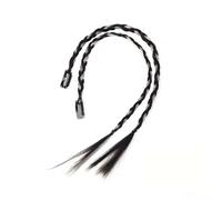 2 extensiones de cola de caballo trenzadas sintéticas con clip, trenzas de 20 pulgadas, postizos trenzados for mujeres, fáciles de peinar y cortar.(Mixed Grey)