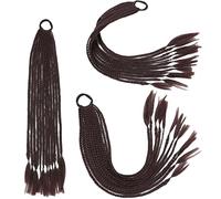 2 extensiones de cola de caballo trenzadas sintéticas trenzadas, extensiones de peluca trenzada, cuerda de pelo natural, suave, sintético, trenzada, accesorios para el cabello de moda para mujer, uso