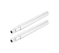 2 extensores de válvula Presta para bicicleta, válvulas de neumático interior, extensor de válvula Presta de 60 mm, accesorios de bicicleta (plateado)