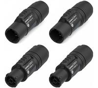 2 extremos de cable de entrada y salida NEUTRIK NAC3M-TRUE1-S y NAC3F-TRUE1-S de 20 A